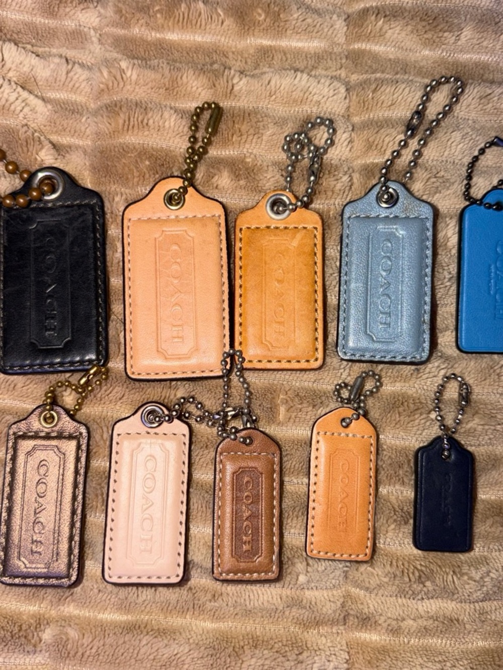 COACH Leather Bag Tags - Assorted Colors